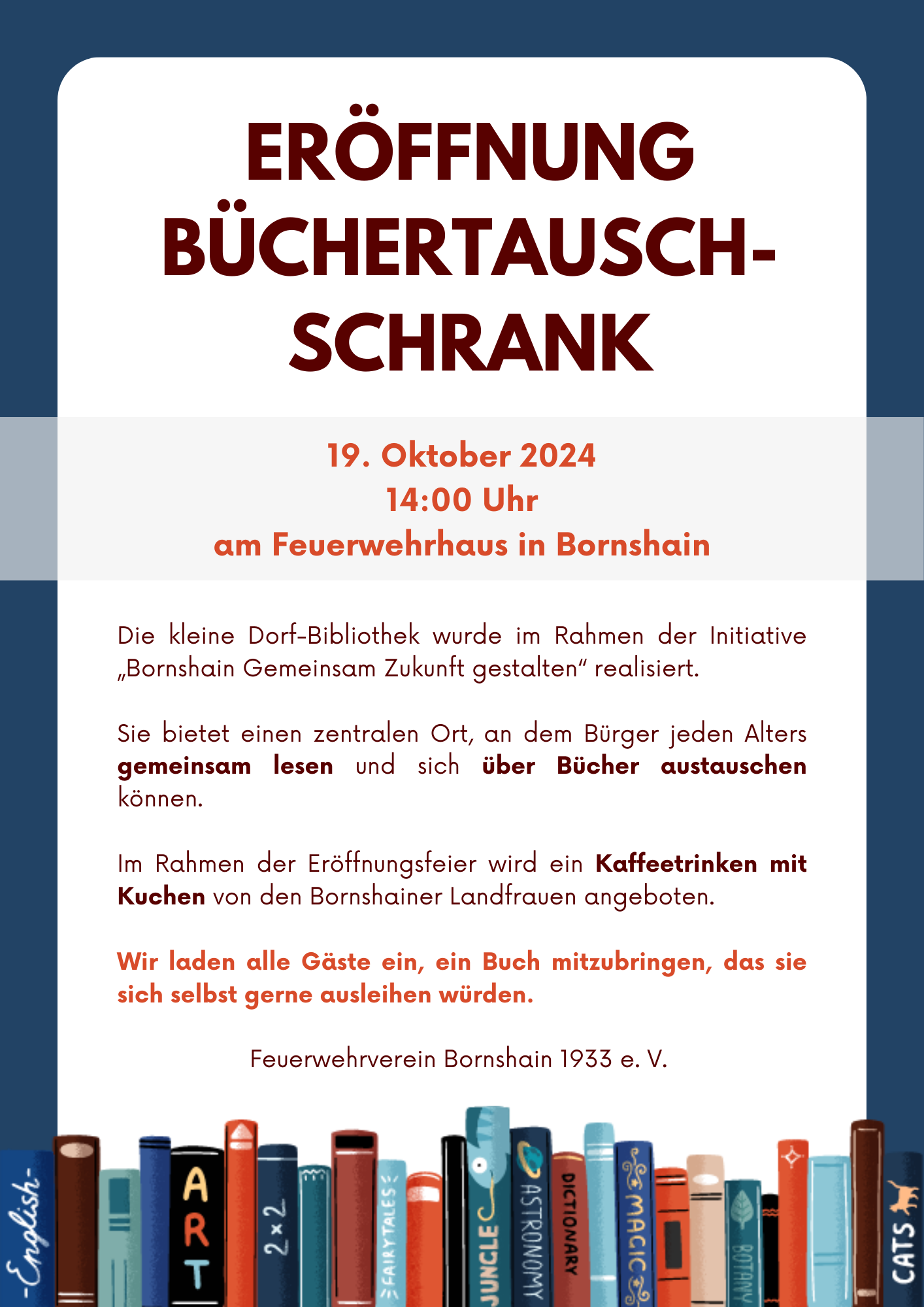 Büchertausch-Schrank Bornshain