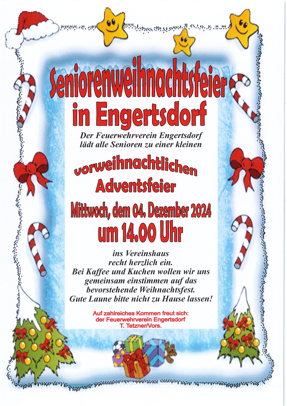 Senioren-Weihnachtsfeier in Engertsdorf